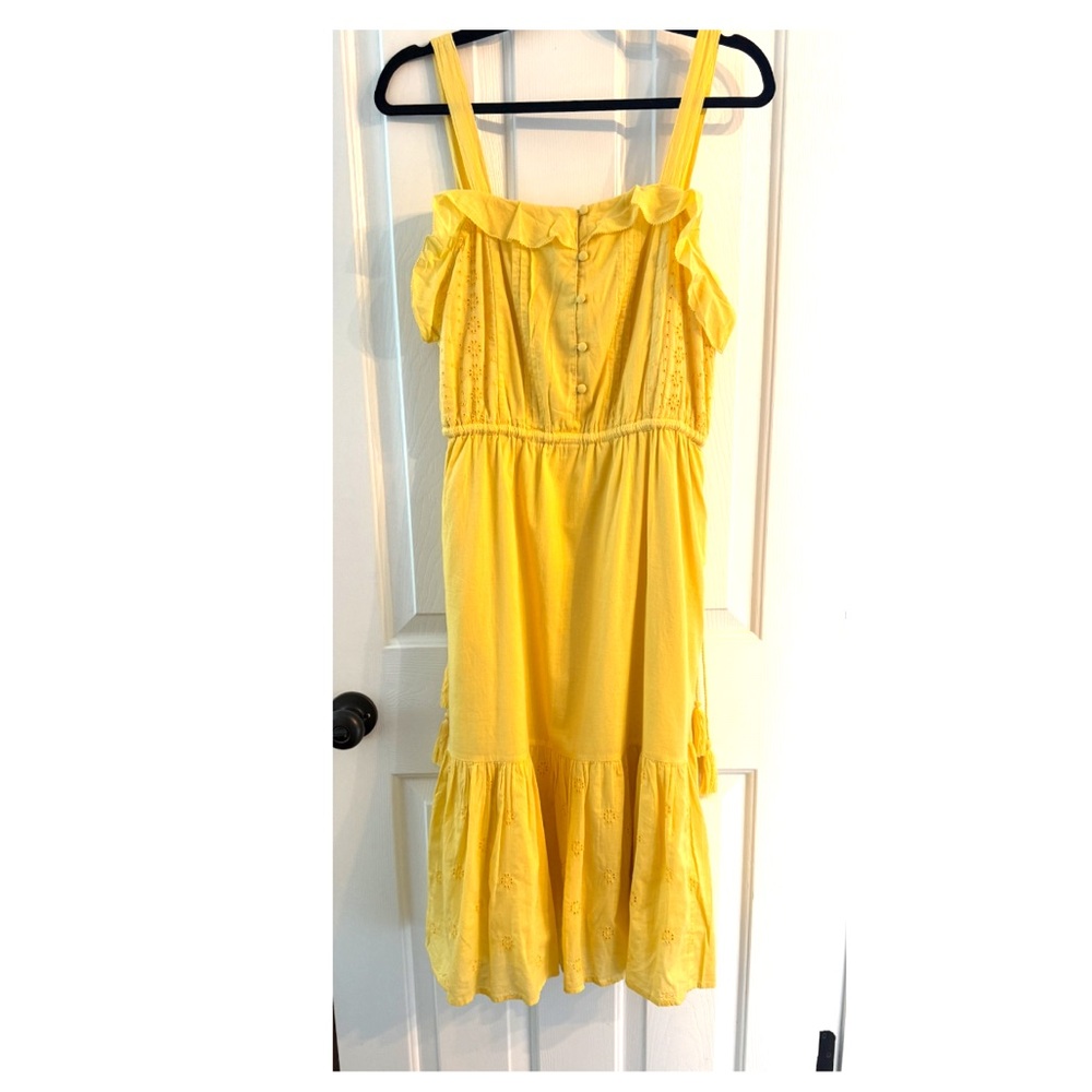 Lucky Brand Yellow Sundress with Button Details and Pockets